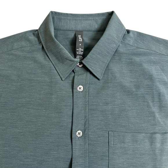Viouri Mens Small Kashmir Grey Short Sleeve Bridge Button Down‎ Shirt #V184 - Picture 1 of 5
